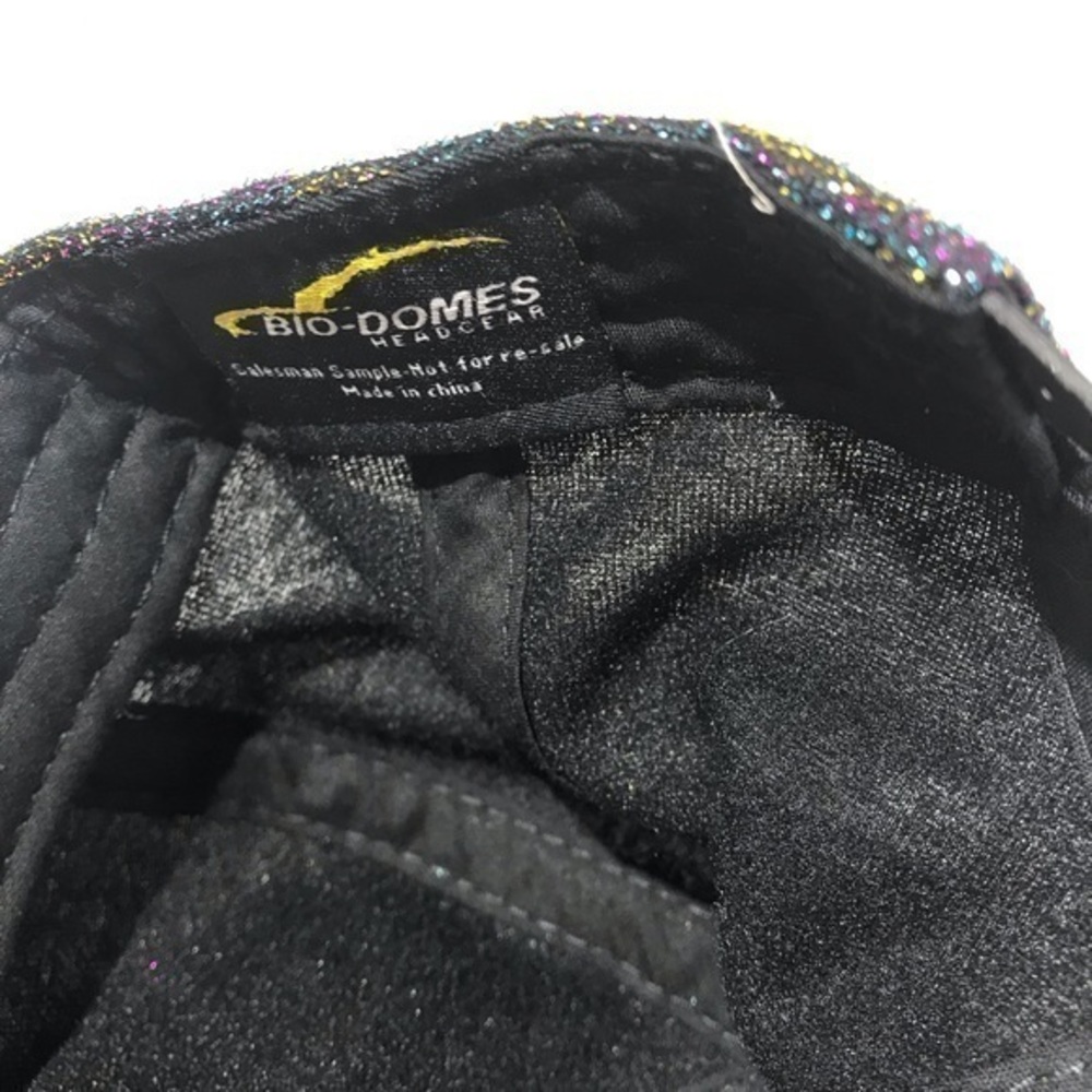 Black Colorful Metallic Baseball Cap‎ OS snap back - Picture 6 of 8